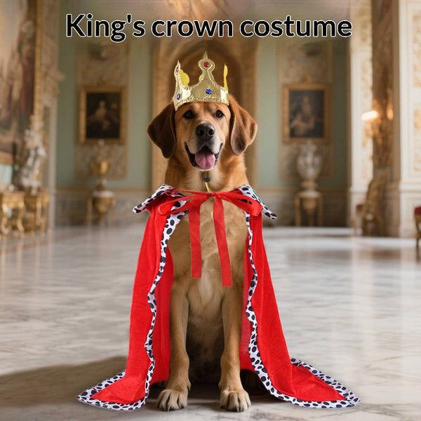 King Robe & Crown Dog Costume