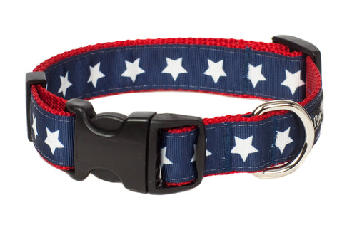 PAW PAWS USA Americana Park Dog Collar Stars