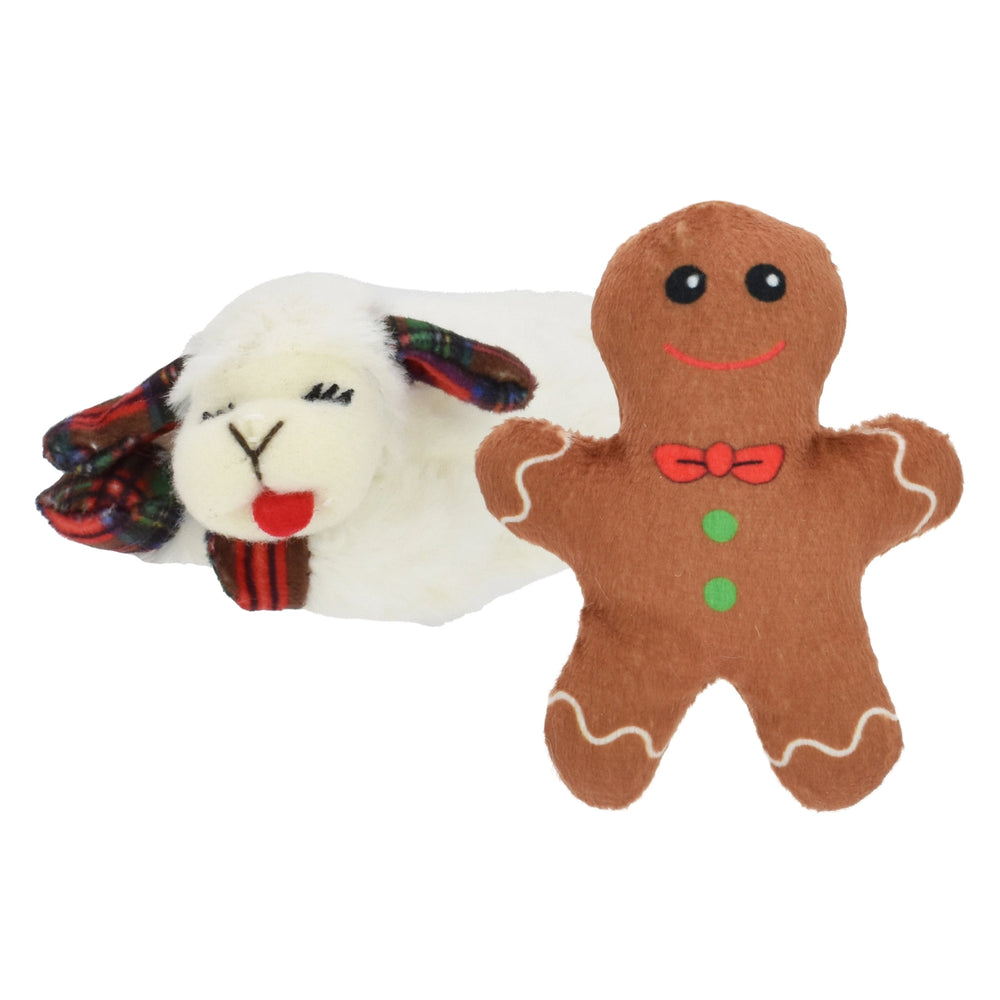 MULTIPET Lamb Chop Holiday Cat Toy 2pk