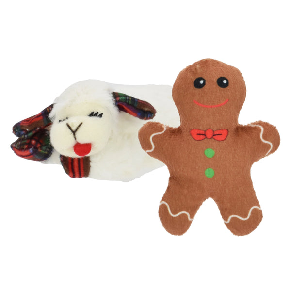 MULTIPET Lamb Chop Holiday Cat Toy 2pk