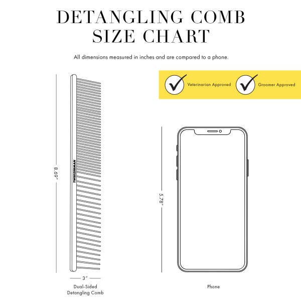 TWEEZERMAN PET Dual-Sided Detangling Comb