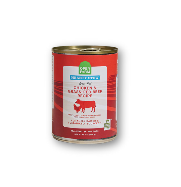 OPEN FARM Hearty Stew Chicken and Beef Dog Food 12.5 OZ CASE/12