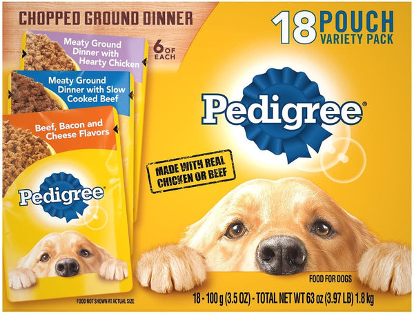PEDIGREE Choice Cuts Dog Food Variety Pack 2 Cases of 18/3.5OZ