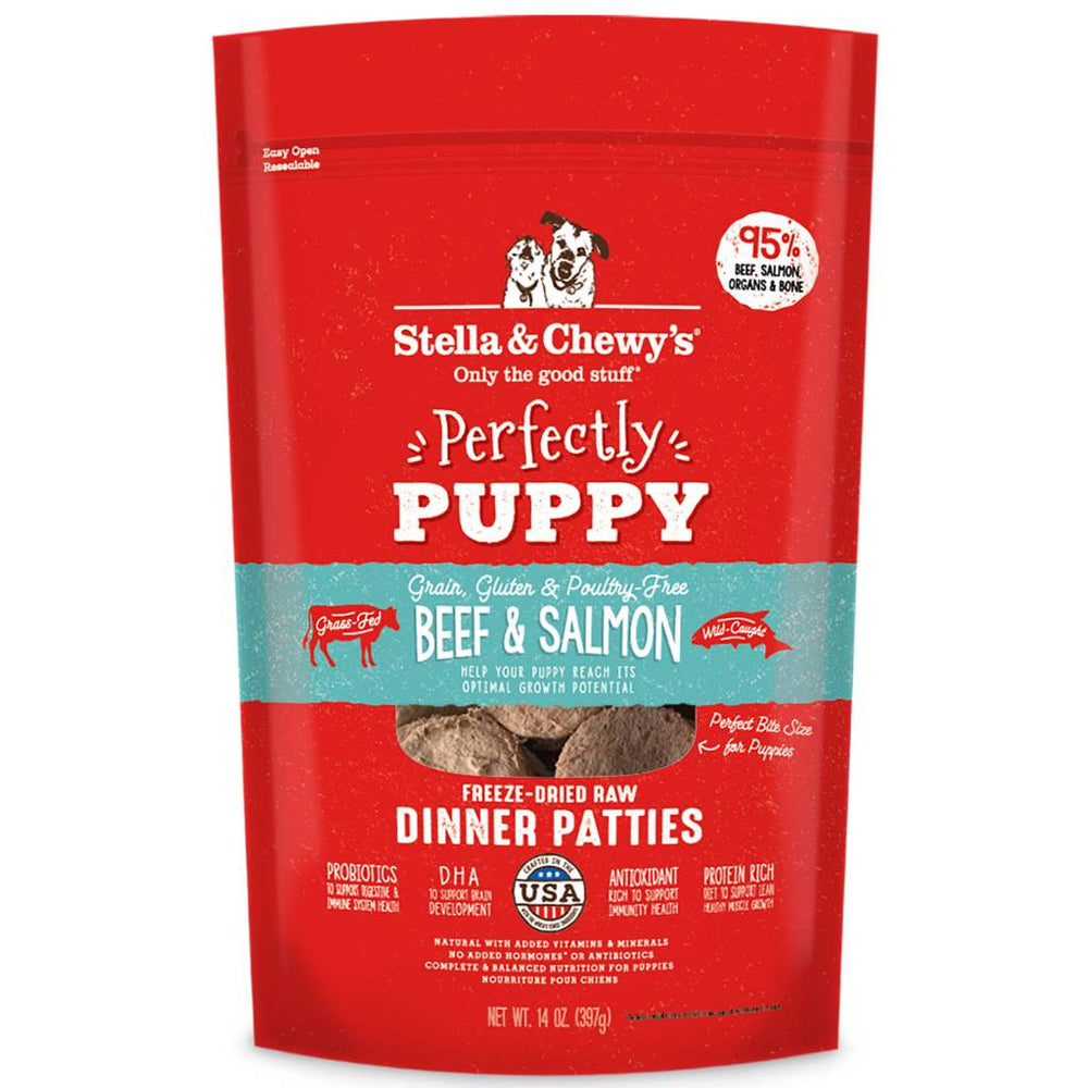 STELLA & CHEWY'S Freeze-Dried Puppy Food Dinner Patties Beef and Salmon