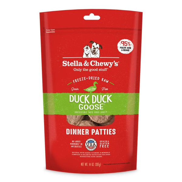 STELLA & CHEWY'S Freeze-Dried Dog Food Dinner Patties Duck Duck Goose