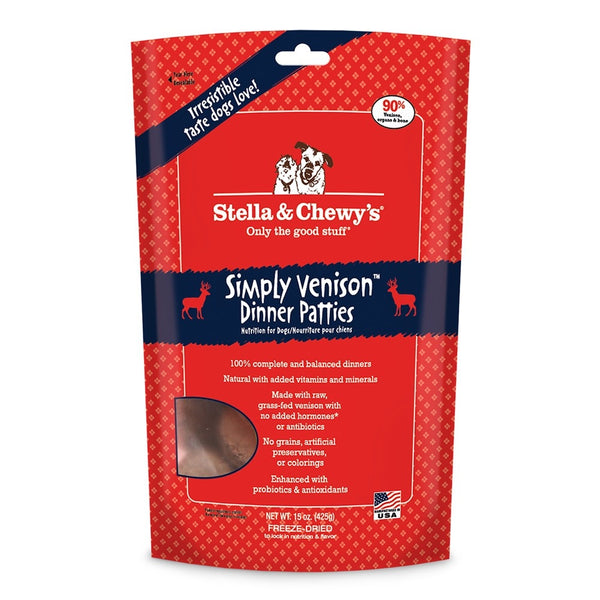 STELLA & CHEWY'S Freeze-Dried Dog Food Dinner Patties Simply Venison
