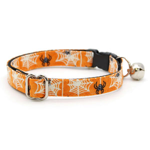 MADE BY CLEO Spooky Spiderwebs Cat Collar