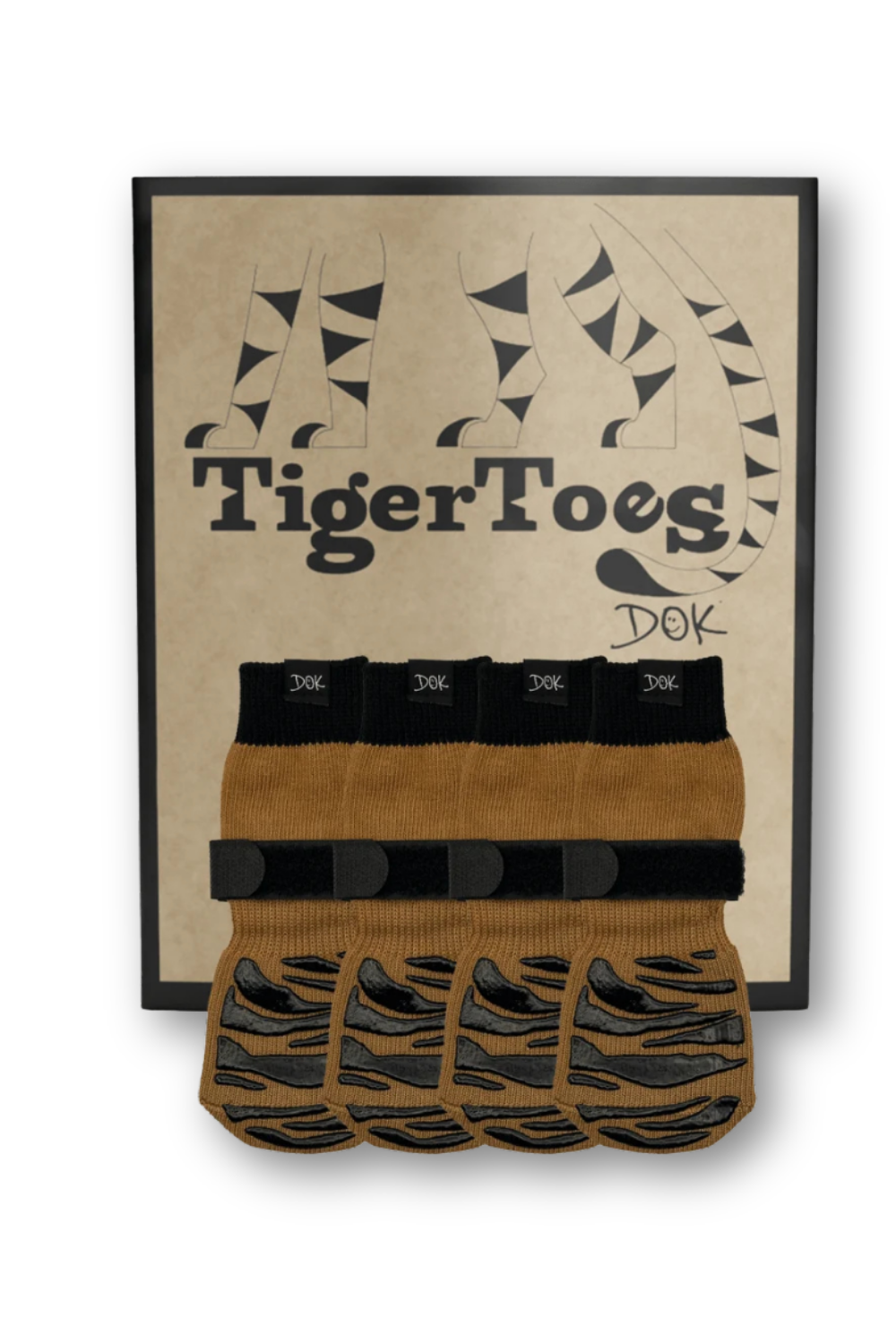 DOK Tiger Toes Premium Non-Slip Dog Socks