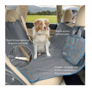 KURGO Wander Bench Seat Cover Heather Charcoal & Coastal Blue