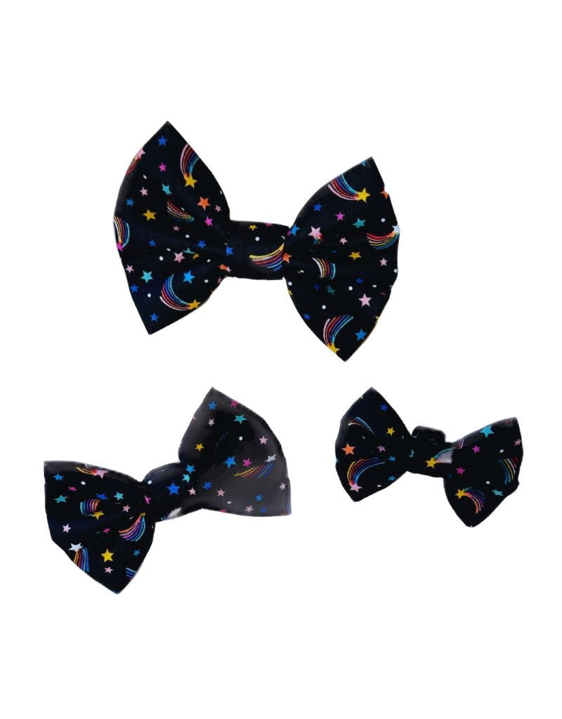 THE FISH & BONE  Bow Tie Rainbow Shooting Stars