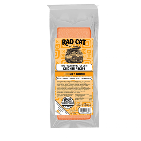 RAD CAT Chicken Chunks Frozen Cat Food 6OZ
