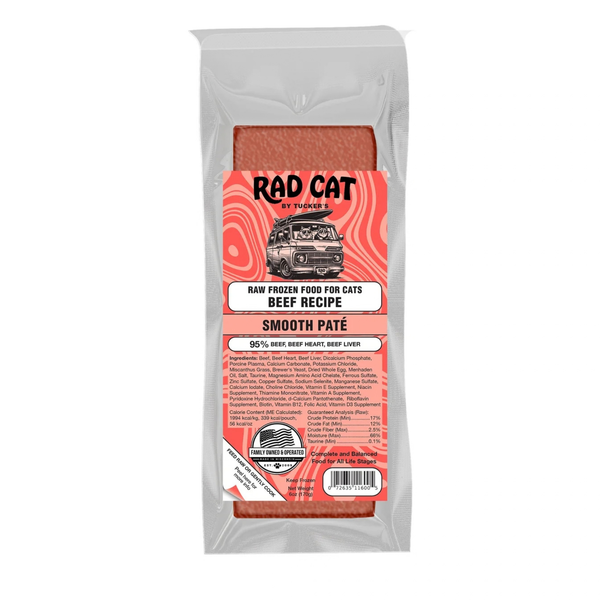 RAD CAT Beef Pate Frozen Cat Food 6OZ