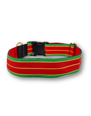 MACKENZIE Red & Green Holiday Clip Collar