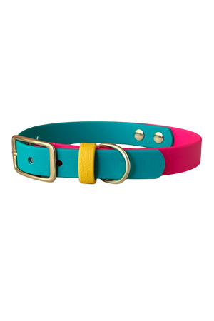 FOXMOTH Waterproof Biothane Dog Collar Modern Retro Design
