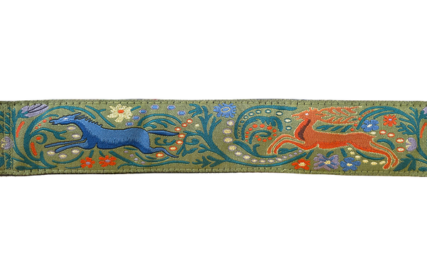 MACKENZIE Medieval Hunt Green Clip Collar 1.5in