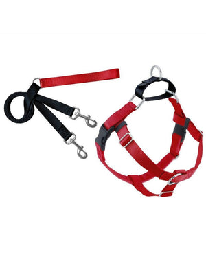 2 HOUNDS DESIGN  Freedom No-Pull Harness & Leash 1 inch Red