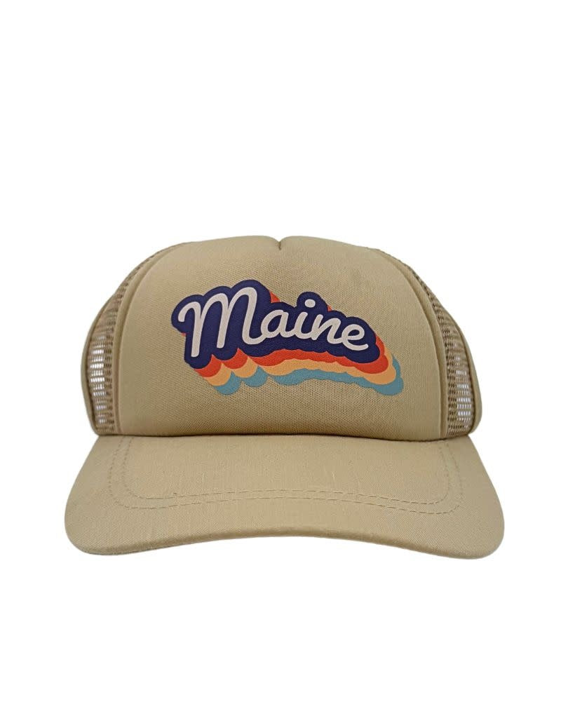 PUPLID Dog Trucker Hat Retro Maine Tan