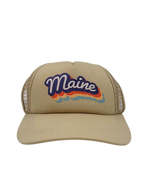 PUPLID Dog Trucker Hat Retro Maine Tan