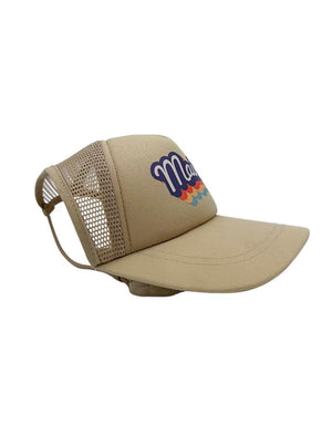 PUPLID Dog Trucker Hat Retro Maine Tan