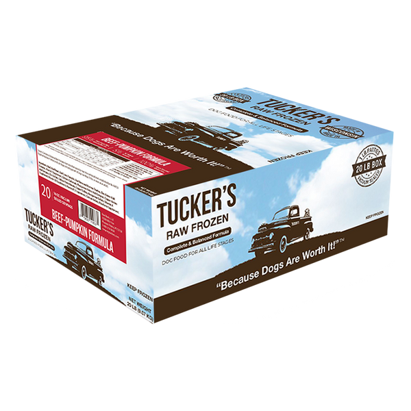TUCKERS Frozen Raw Complete Dog Food Beef and Pumpkin 20lb