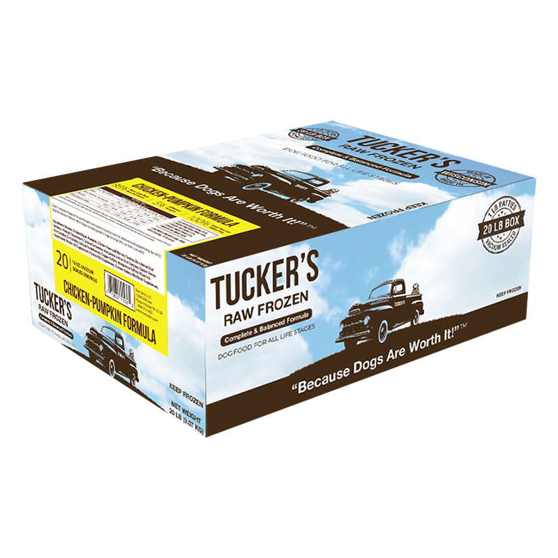 TUCKERS Frozen Raw Complete Dog Food Chicken and Pumpkin 20lb