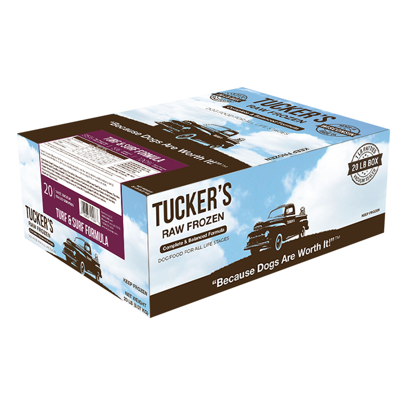 TUCKERS Frozen Raw Complete Dog Food Surf and Turf 20lb