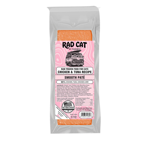 RAD CAT Chicken & Tuna Pate Frozen Cat Food 6OZ