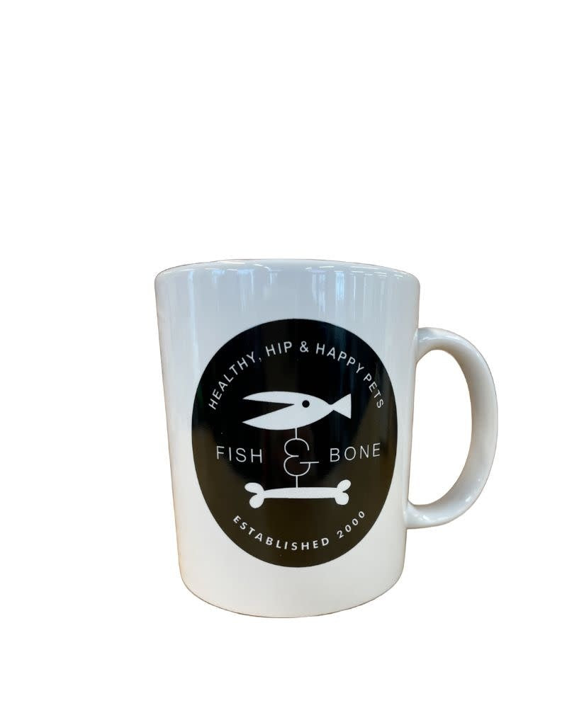FISH & BONE Ceramic Logo Mug White