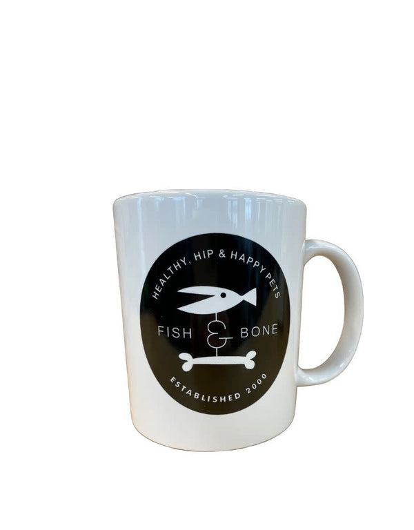 FISH & BONE Ceramic Logo Mug White