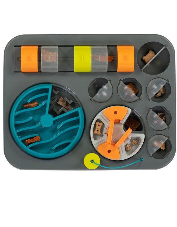 MESSY MUTTS Dog  Interactive Puzzle Feeder Rectangular