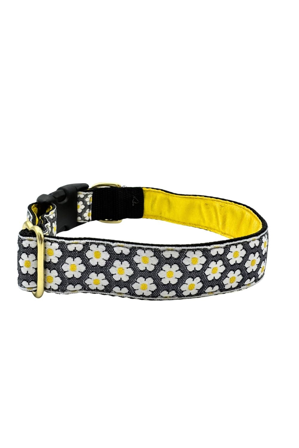 MACKENZIE Dog Collar Daisies Gray