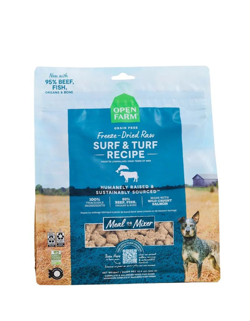 OPEN FARM Freezedried Dog Food Surf & Turf 22oz