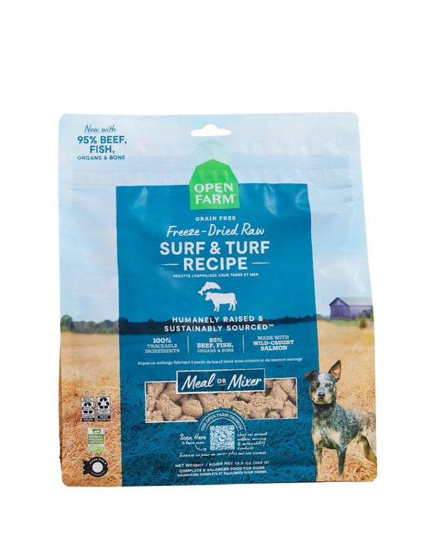 OPEN FARM Freezedried Dog Food Surf & Turf 22oz