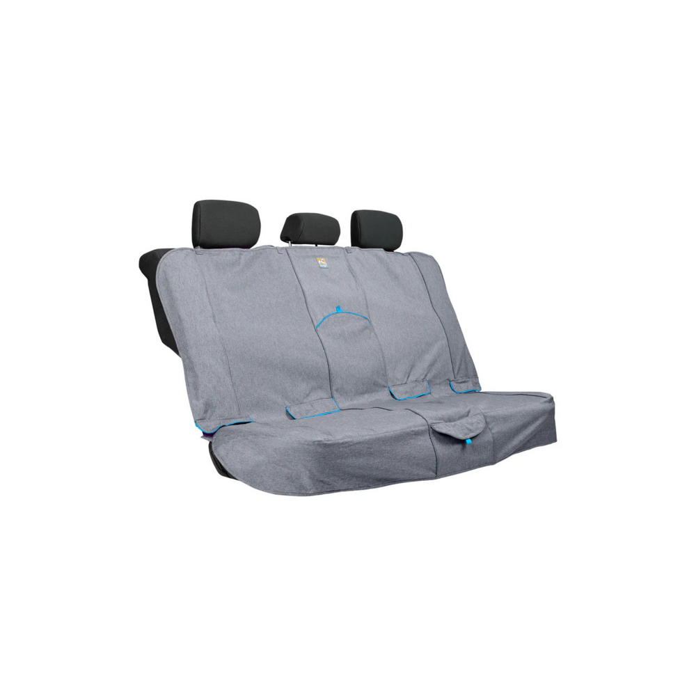KURGO Wander Bench Seat Cover Heather Charcoal & Coastal Blue