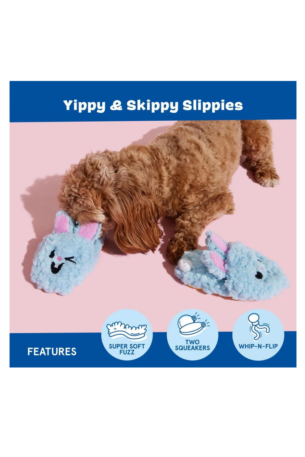 BARK Yippy & Skippy Dog Plush Toy  Small