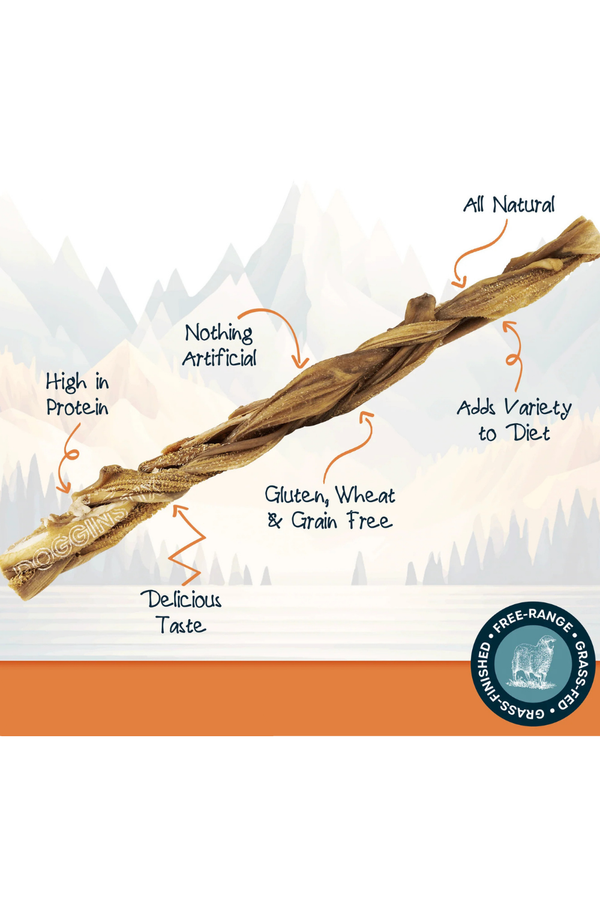 DOGGINSTIX Braided Lamb Tripe