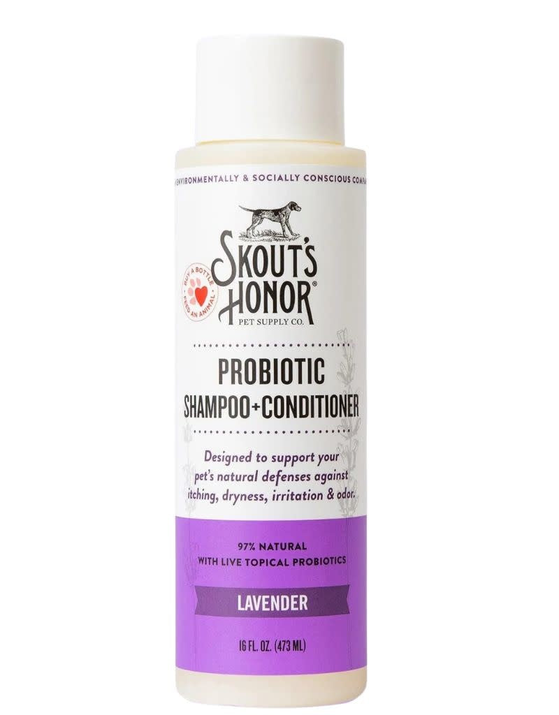 SKOUTS HONOR Probiotic Shampoo + Conditioner for Dogs Lavender 16oz