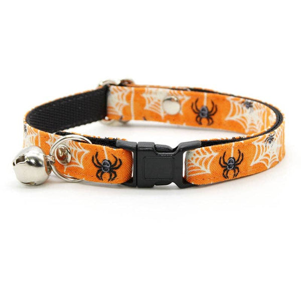 MADE BY CLEO Spooky Spiderwebs Cat Collar