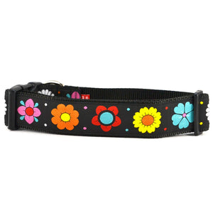 SIX POINT PET Daisy Chain Collar Black