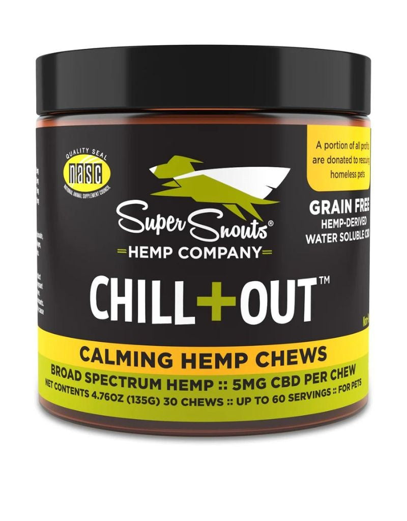 SUPER SNOUTS Broad Spectrum 5mg Chew Chill + Out