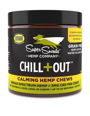 SUPER SNOUTS Broad Spectrum 5mg Chew Chill + Out