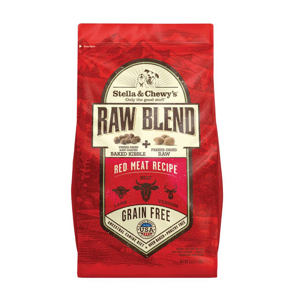 STELLA & CHEWYS Dry Dog Food Raw Blend Baked Kibble Red Meat Recipe