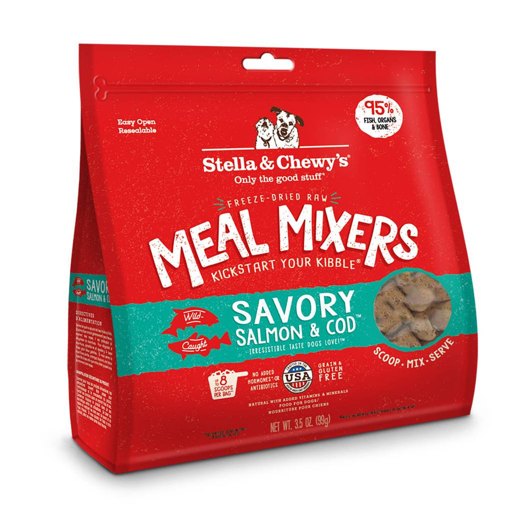 STELLA & CHEWYS Freezedried Meal Mixers for Dogs Savory Salmon & Cod
