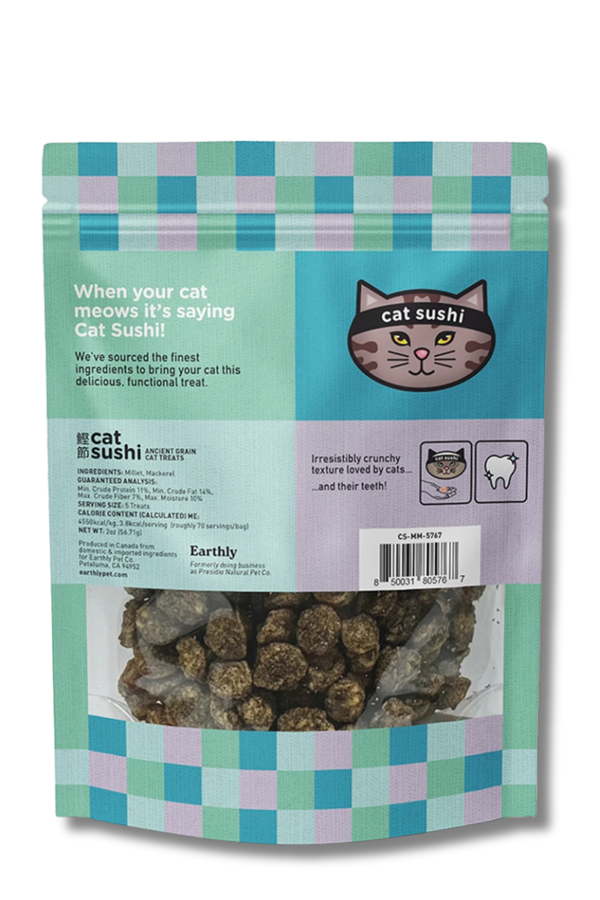 EARTHLY Cat Sushi Crunch Mackrel 2oz