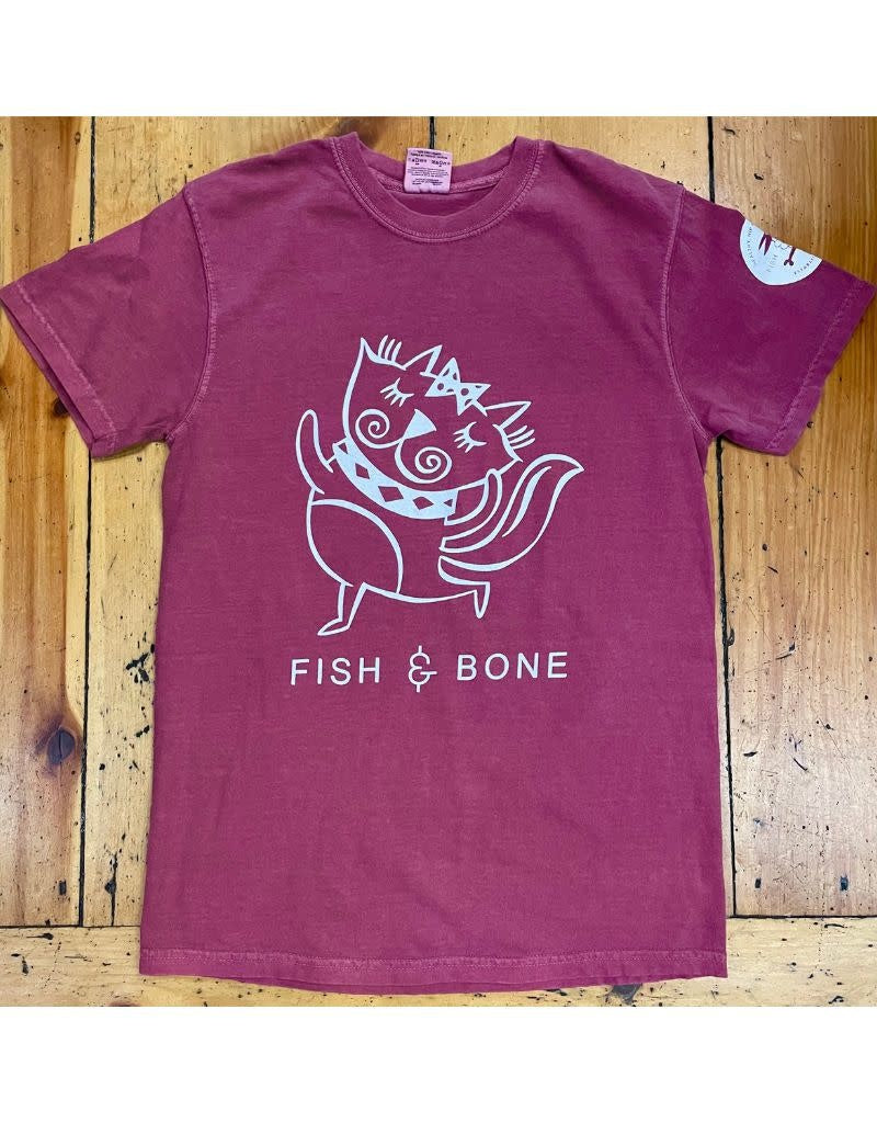 FISH & BONE Short Sleeve CAT Shirt Brick