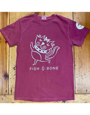 FISH & BONE Short Sleeve CAT Shirt Brick