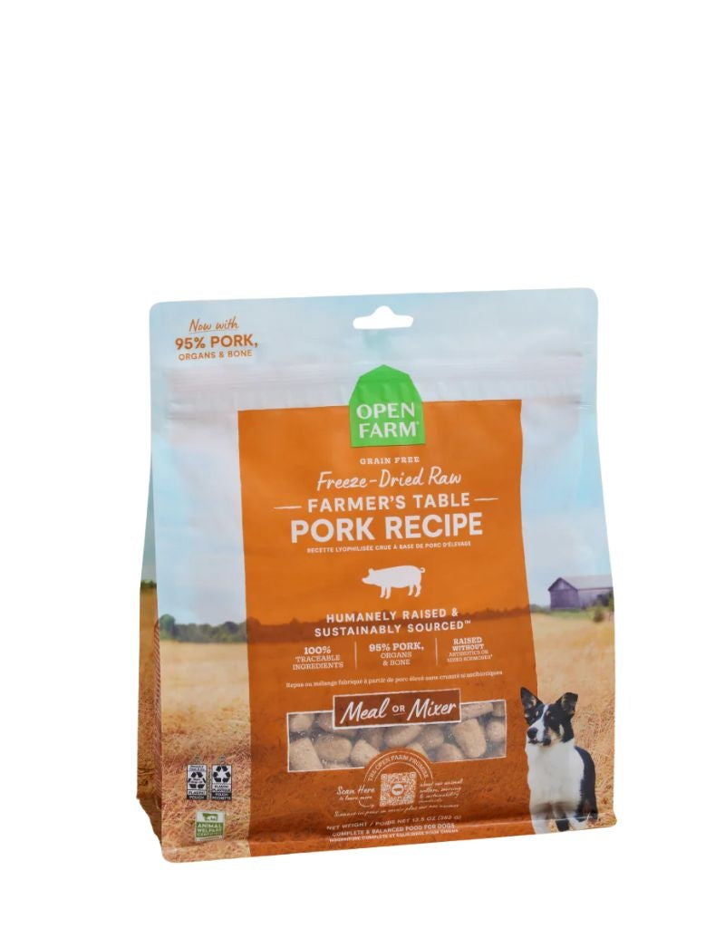 OPEN FARM Freeze-dried Dog Food Pork 22 OZ