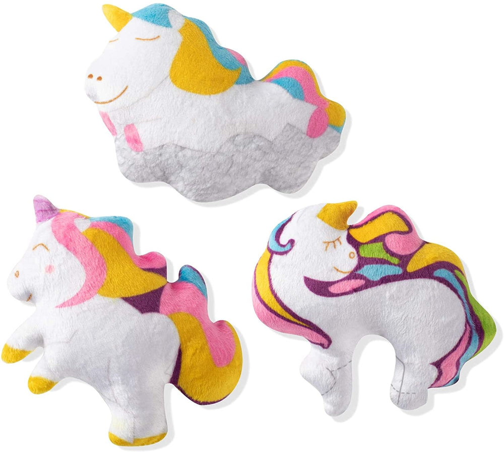 FRINGE Unicorns 3 Piece Plush Dog Toy