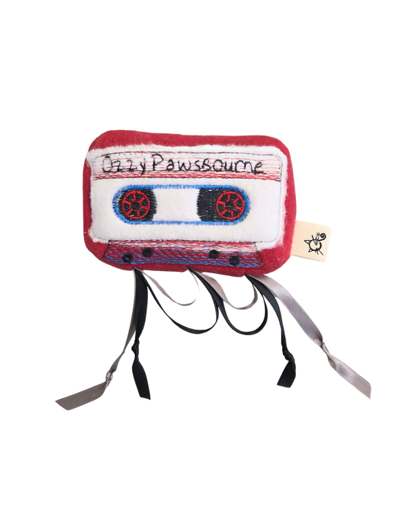 CROCHET KITTY Catnip Cassette Tape Cat Toy