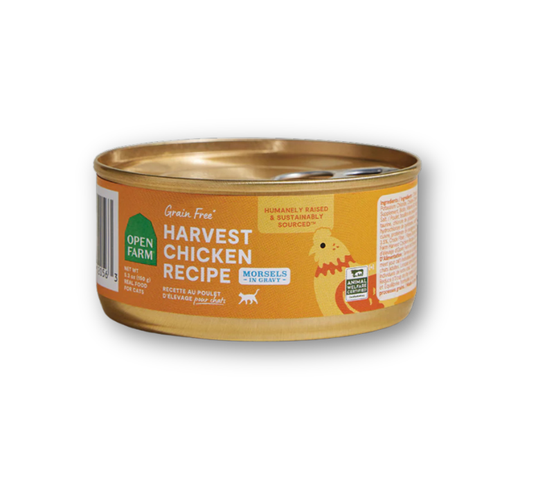 OPEN FARM Hearty Morsels Harvest Chicken Cat Food 5.3 OZ CASE/12